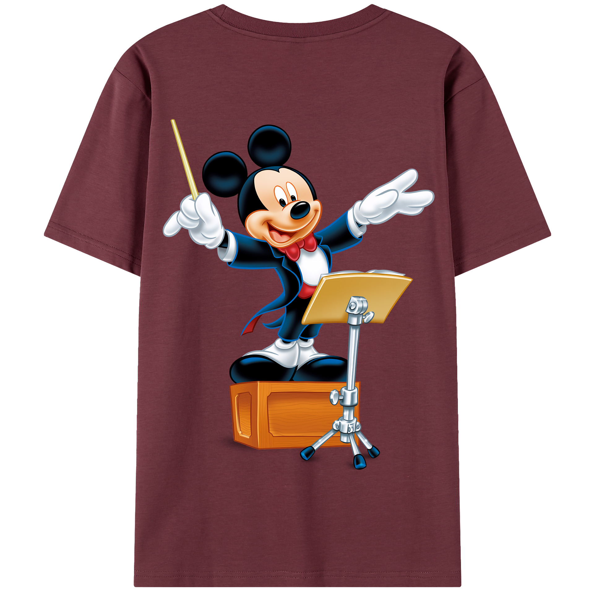 （画像用） ミッキーマウス Mickey Mouse 綿100％半袖Tシャツ（背面プリント）